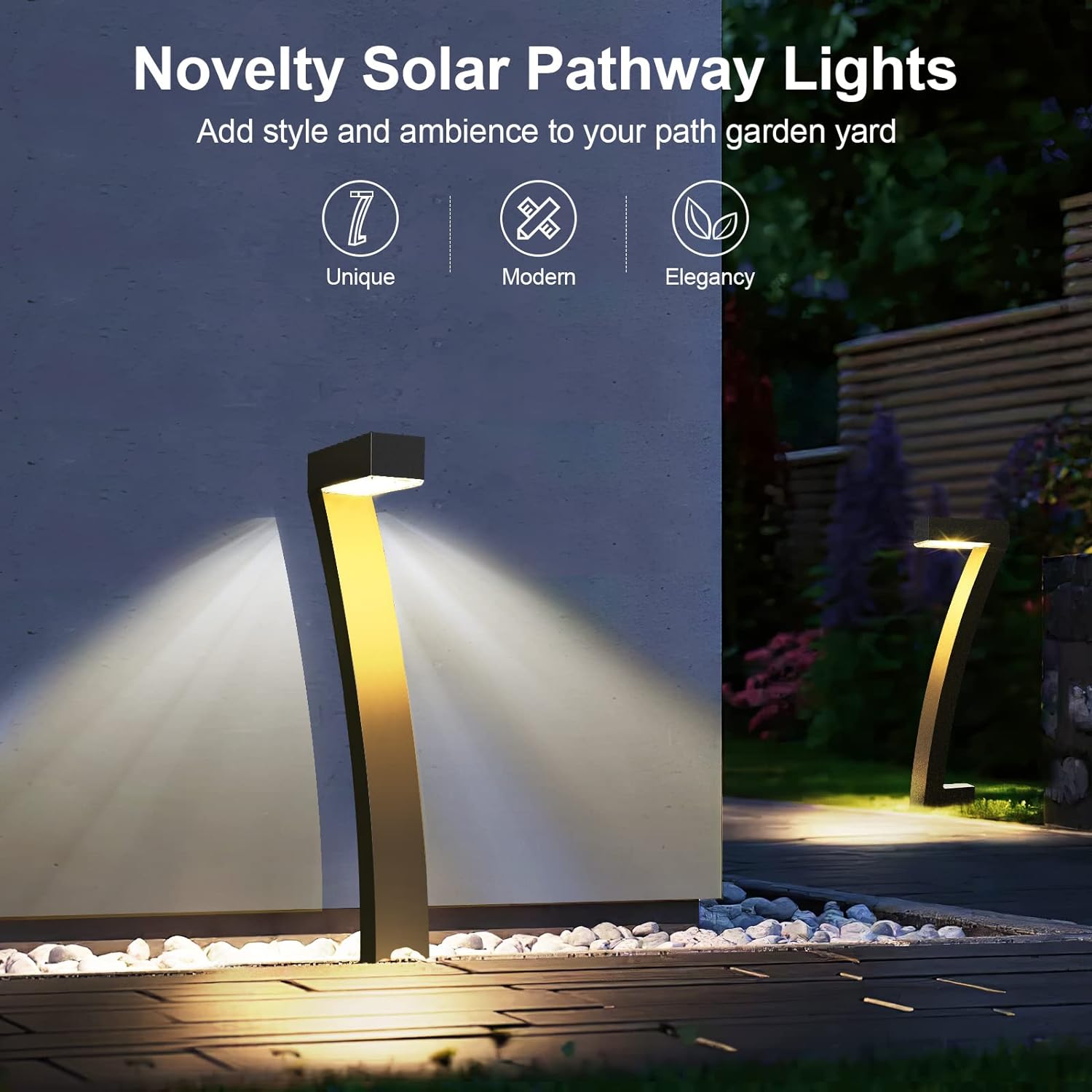 Outdoor Solar Path Lights 6Pack - Bright 12Hrs Auto On/Off