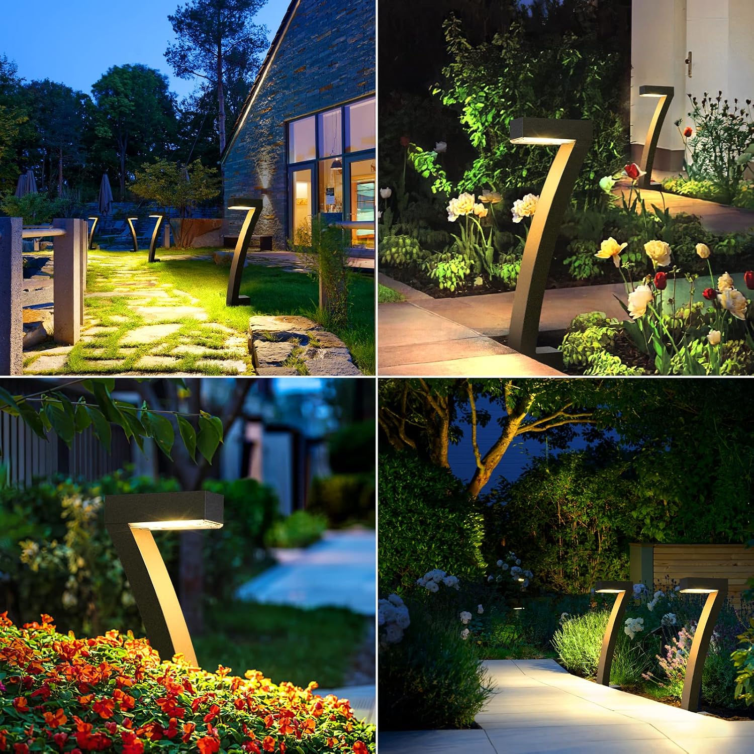 Outdoor Solar Path Lights 6Pack - Bright 12Hrs Auto On/Off