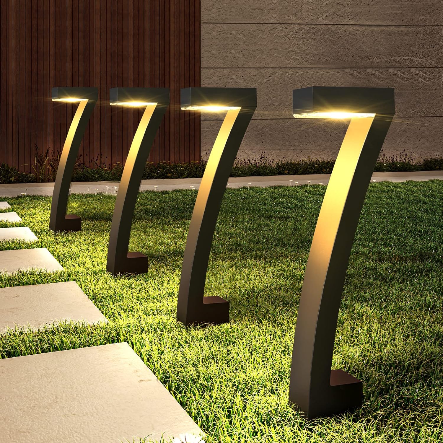 Outdoor Solar Path Lights 6Pack - Bright 12Hrs Auto On/Off