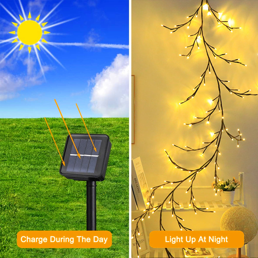 Waterproof Solar Tree Lights LED Branches for Outdoor Decor