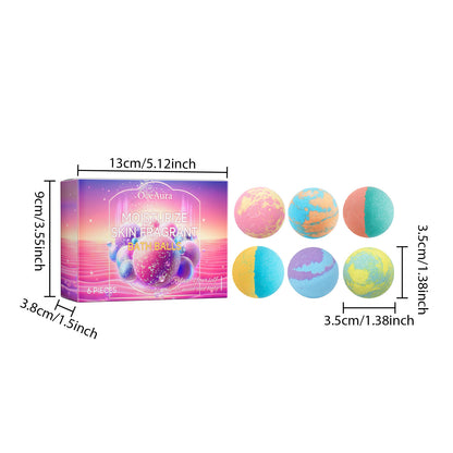 Bubble Bath Bombs 6pcs - Exfoliate & Nourish Skin