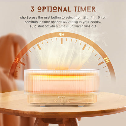 Flame Aroma Diffuser 300ml USB Cool Mist Humidifier