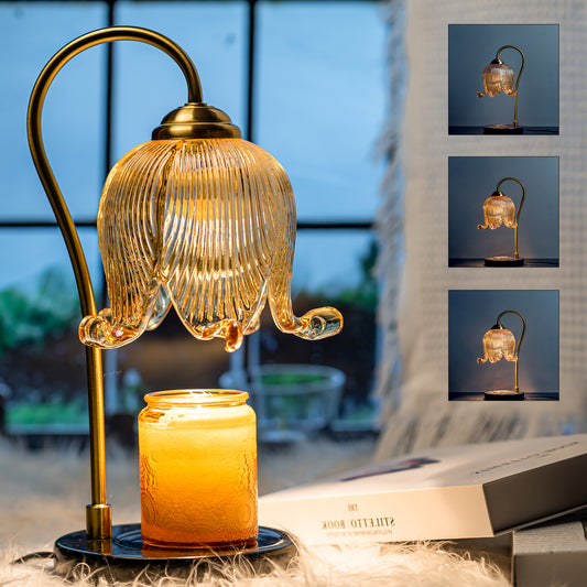 Tulip Flower Candle Lamp: French Retro Bedside Ambiance