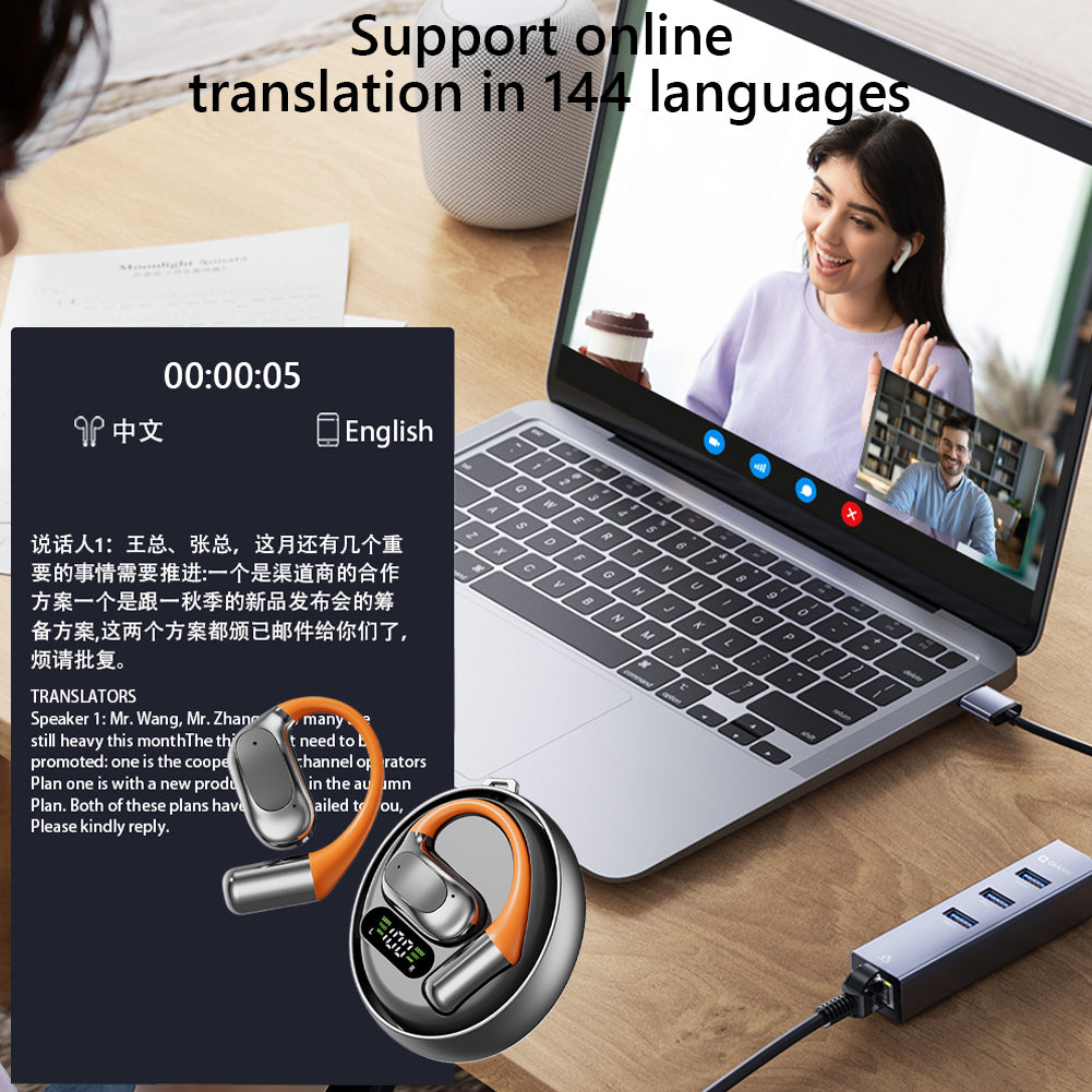 Translation Earbuds Real-Time 144 Languages AI Translator
