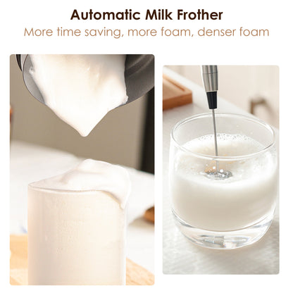 BioloMix 5-in-1 Milk Frother: LED Touch, Hot & Cold Foam Maker