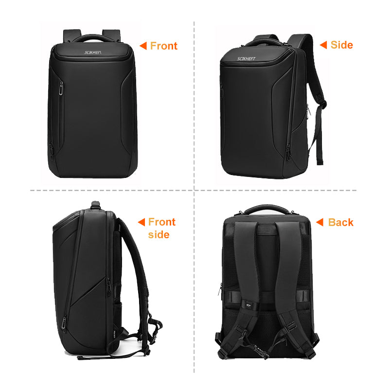 Men's Anti-Theft Waterproof Laptop Backpack 17-Inch Travel Bag
