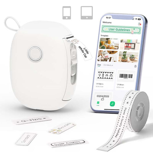 Portable Bluetooth Label Printer for Home & Study - iOS/Android