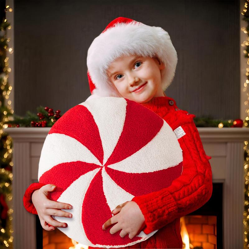 Candy Cane Pillow - Plush, Colorful Christmas Decor Essential