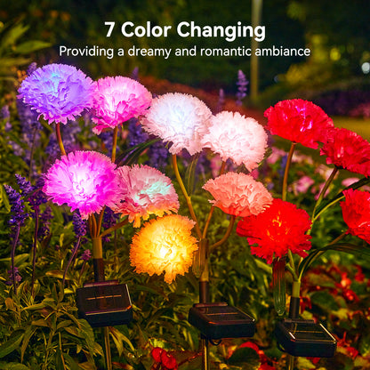 Solar Flower Lights 4Pack - Realistic Garden Outdoor Decor