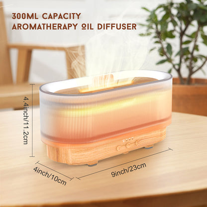 Flame Aroma Diffuser 300ml USB Cool Mist Humidifier