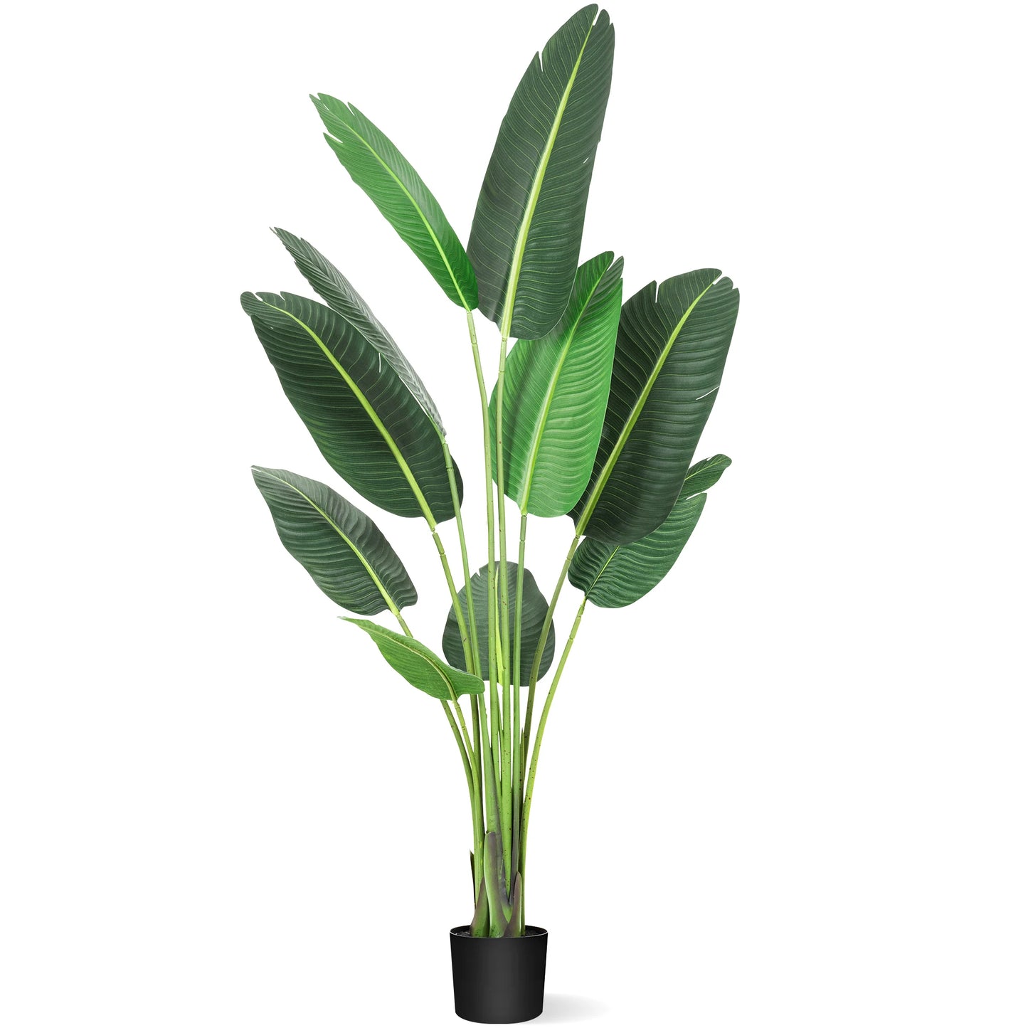 Tropical Artificial Bird of Paradise - 4Ft Banana Leaf