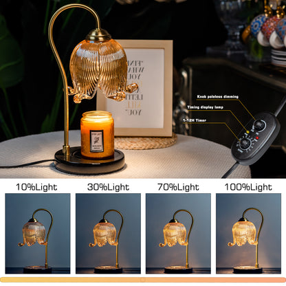 Tulip Flower Candle Lamp: French Retro Bedside Ambiance