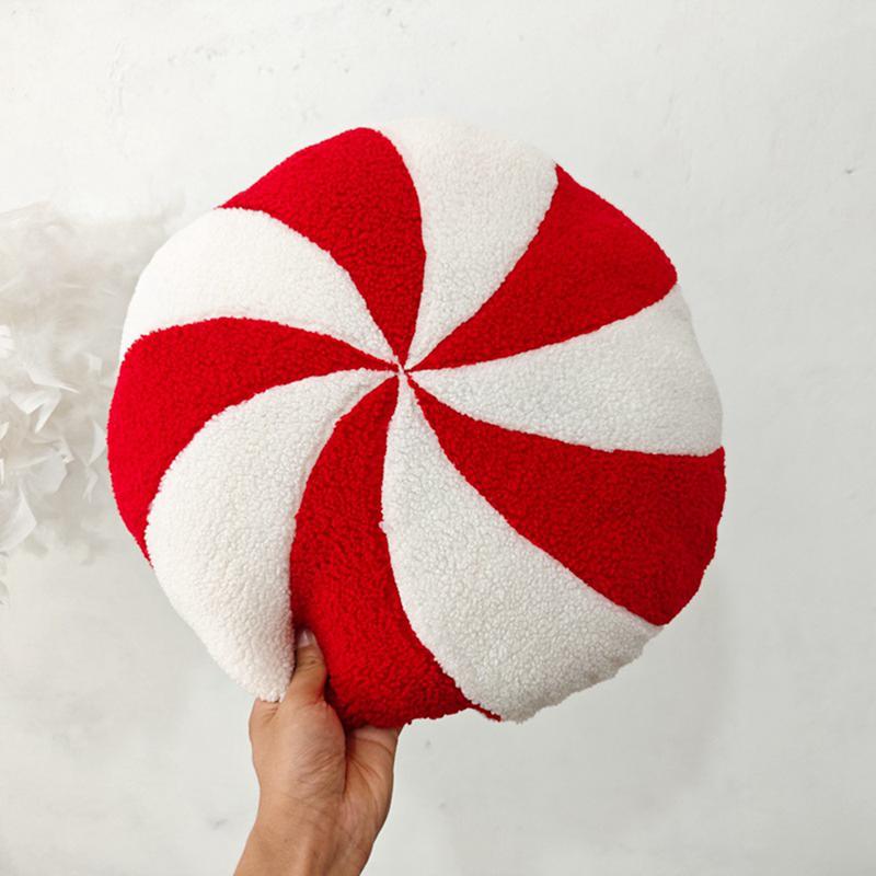 Candy Cane Pillow - Plush, Colorful Christmas Decor Essential