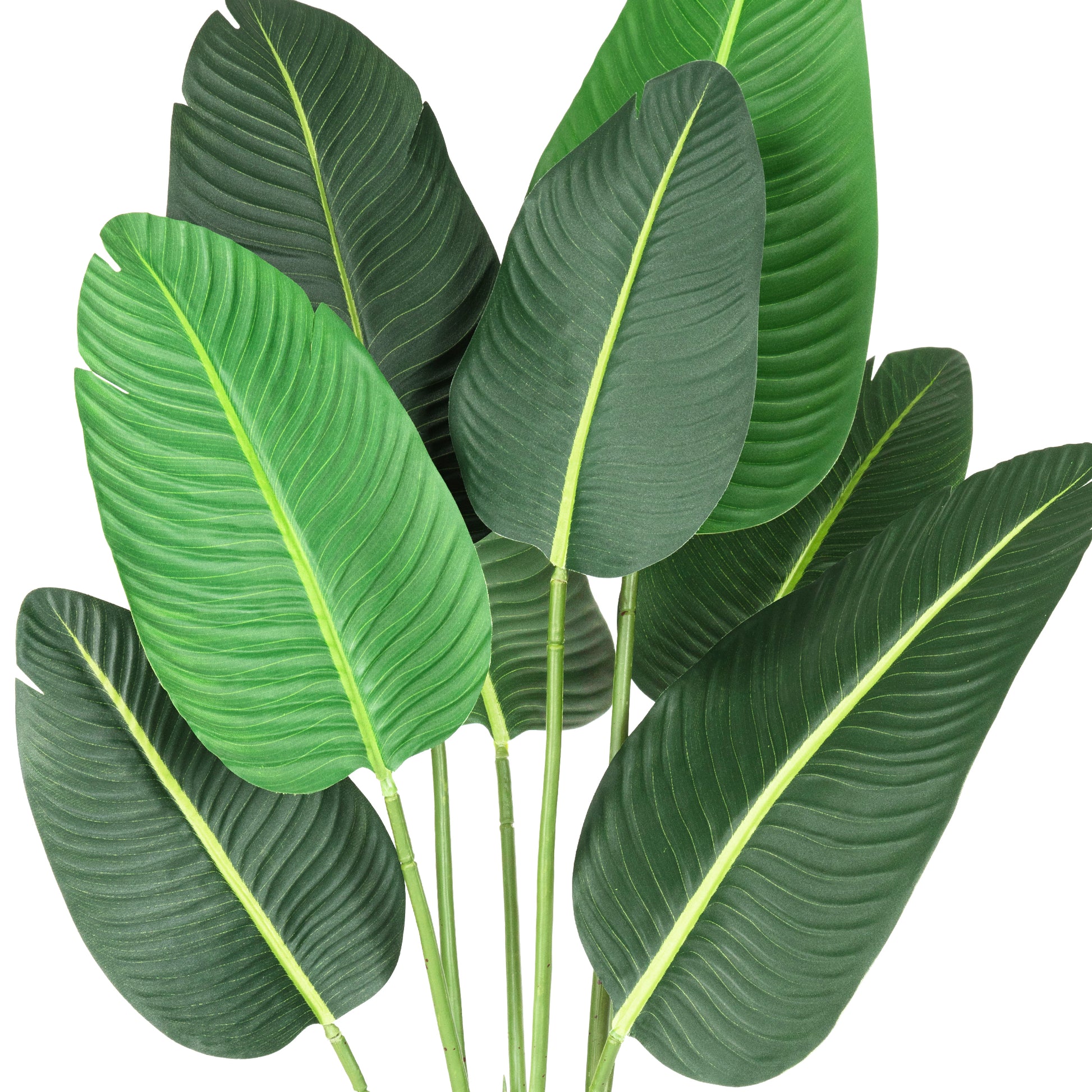 Tropical Artificial Bird of Paradise - 4Ft Banana Leaf