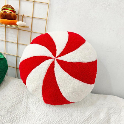Candy Cane Pillow - Plush, Colorful Christmas Decor Essential
