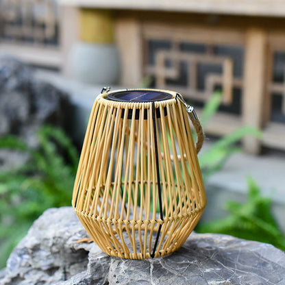 Rattan Solar Lantern IP65 Waterproof Hanging Light