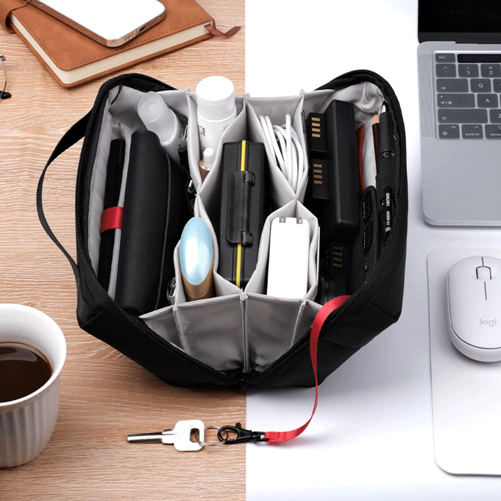 Travel Cable Organizer Pouch - Portable Water Resistant Case