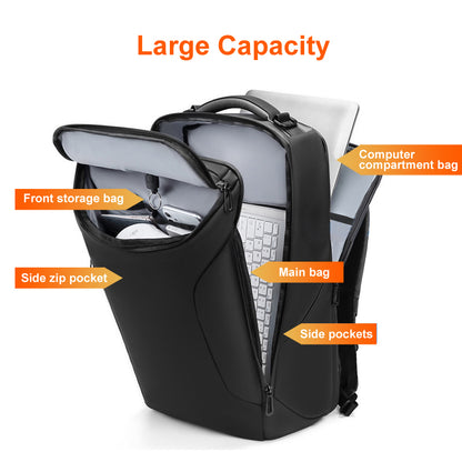 Men's Anti-Theft Waterproof Laptop Backpack 17-Inch Travel Bag
