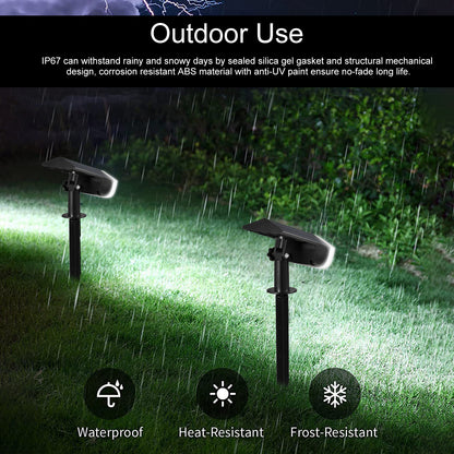 Outdoor Solar Spotlights: IP67 Waterproof Garden Lights